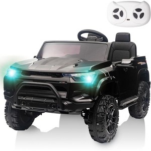 Pink 24V Kids Ride On Truck Car With Remote Control Two Seater Led Lights Mp3 Bluetooth Spring Suspension And Usb Port Pink - 1 of 4