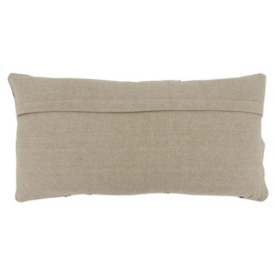 Natural Chevron Embroidered Cotton Decorative Pillow Cover