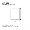 Lyngins 24*36 Inch Wall Mount Vanity Mirror with 3 Colored LED and Anti-Fog Technology,Modern Bathroom Mirror for Bathroom,Bedroom - 3 of 4