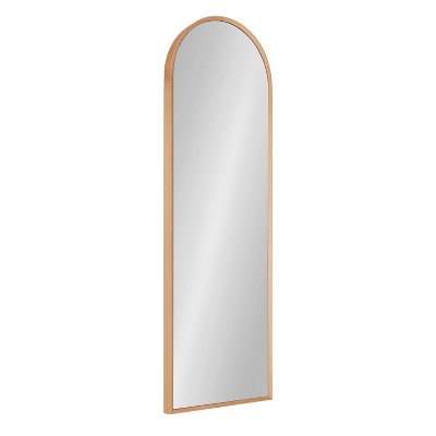 16" x 48" Nordlund Framed Arch Decorative Wall Mirror Natural - Kate & Laurel All Things Decor