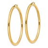 Black Bow Jewelry 4mm x 65mm 14k Yellow Gold Classic Round Hoop Earrings - 2 of 4