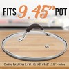 NutriChef Dutch Oven Tempered Glass Pot Lid - 9.45 Inch - Stainless Rim - Oven Safe - 4 of 4