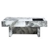 Modern Marble Grain Texture Square Coffee Table,MDF Side Table, Cozy Minimalist Coffee Table Designs For Small Spaces And Living Room-Cuddlewood - image 3 of 4