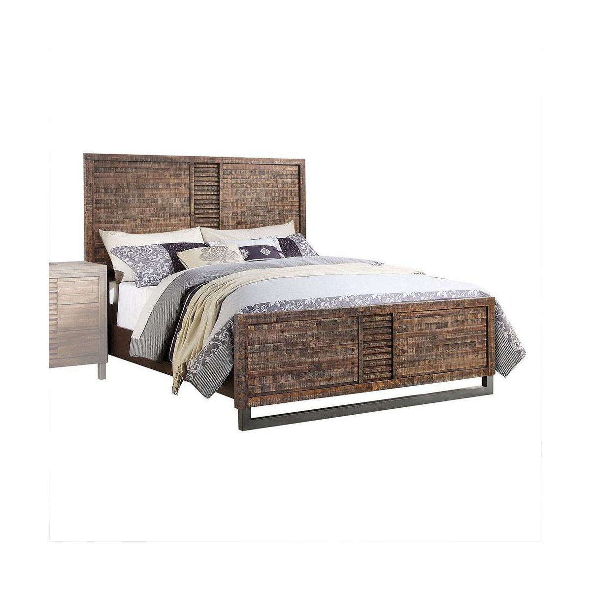 Acme Furniture Queen Andria Bed Reclaimed Oak - thumbnail 6