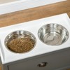 DSVIMOY Large Elevated Dog Bowls with Storage, Raised Dog Bowl Stand, Gray, 23.5"*11.75"*14.25" - 4 of 4