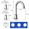 8 Inch Widespread Matte Black Bathroom Faucet, Classical 3 Hole Sink Faucet with Pop Up Drain, Bathroom Sink Faucets & Parts - 2 of 4
