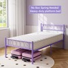 TROPOW Twin Size Metal Bed Frame with Headboard & Footboard – Sturdy 12.2" Platform for Kids/Teens, No Box Spring Needed (1-Pack） - 3 of 4