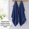 100 Cotton Bath Sheets Set of 2 - Navy Blue, Quick Dry, Soft Absorbent 35 Inch X 66 Inch - 3 of 4