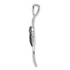 Black Bow Jewelry 14k White Gold 0.1 Ctw Champagne Diamond Heart Cross Pendant, 19x32mm - 2 of 4