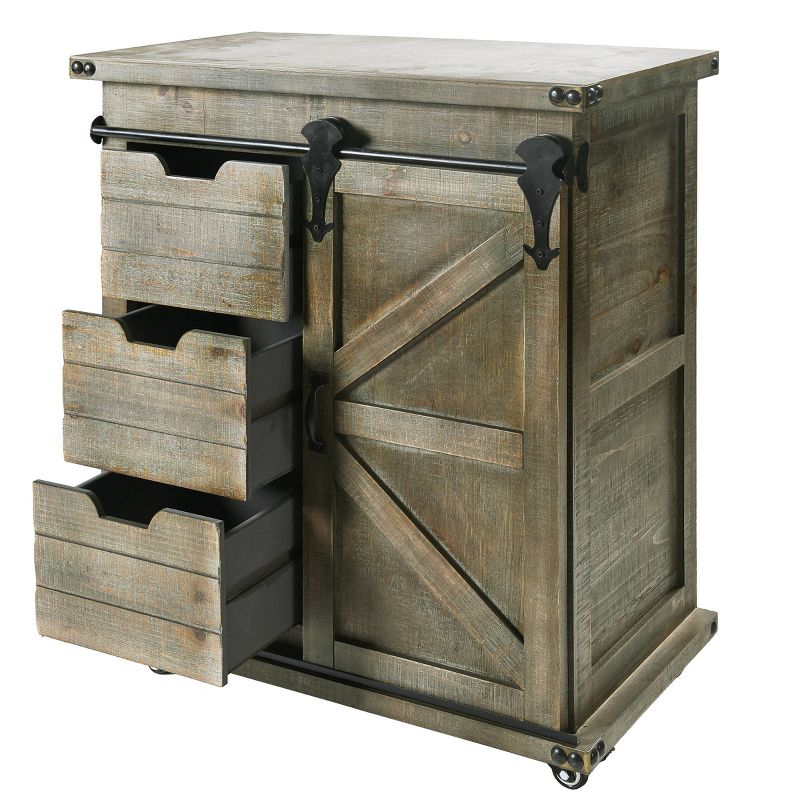 Presley Side Cabinet with Barn Door - StyleCraft, 4 of 15