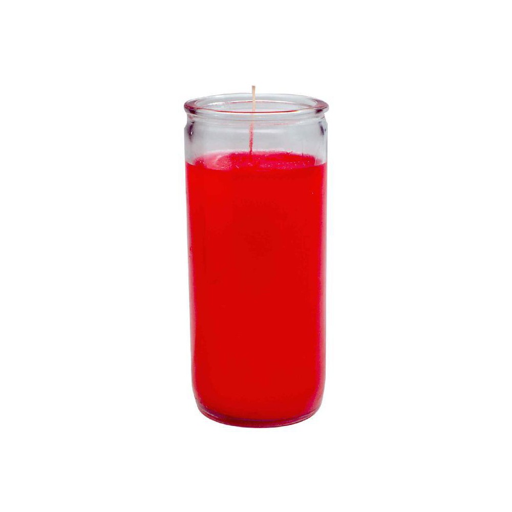 4.56oz Unscented Glass Jar Candle Red - Continental Candle: Machine-Poured, Sanctuary Series®, 40hr Burn Time