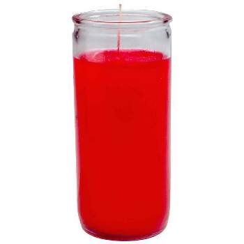 4.56oz Unscented Glass Jar Candle Red - Continental Candle