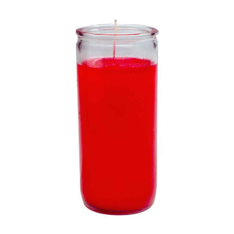 4.56oz Unscented Glass Jar Candle Red - Continental Candle, 1 of 5