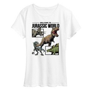 Women's - Jurassic Park - Welcome To Jurassic World Dino Short Sleeve Graphic T-Shirt - 1 of 4