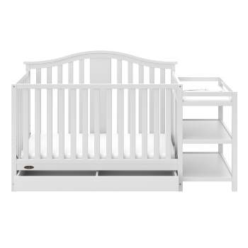 Graco Solano 5-in-1 Convertible Crib and Changer with Drawer - White