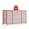 Wide Dresser with 10 Large Drawers for 55'' Long TV Stand with Power Outlet Entertainment Center - 3 of 4