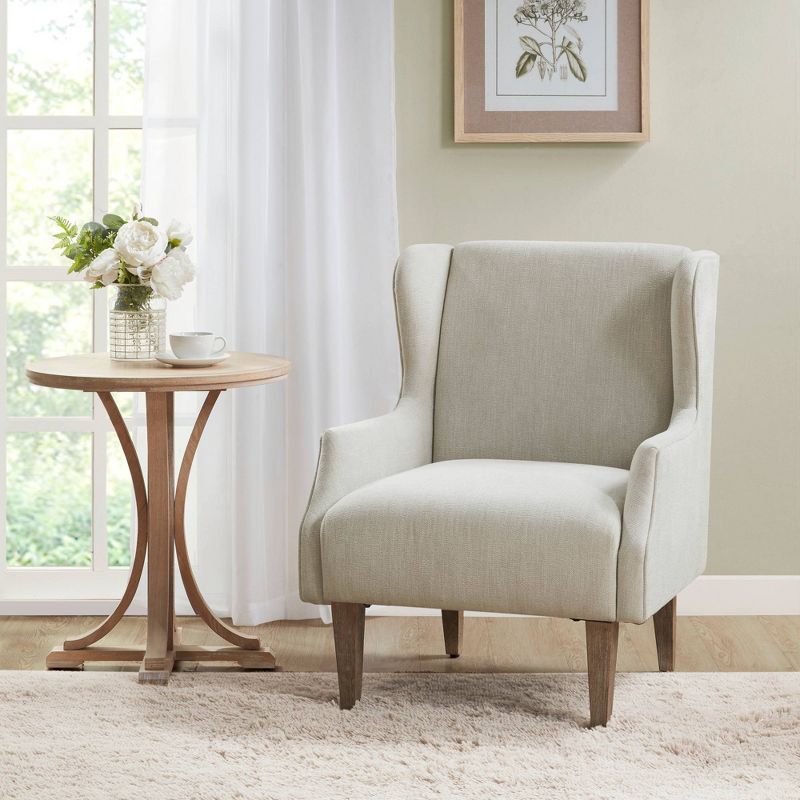 Malcom Wing Back Accent Chair Taupe - Martha Stewart, 2 of 8