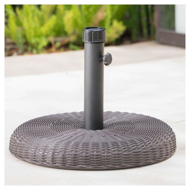 Bahulu 47lb Umbrella Base - Brown - Christopher Knight Home, Weather-Resistant, Concrete Stand for Cantilever Umbrellas, 5 of 6