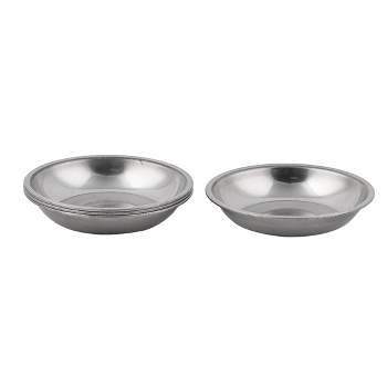 Unique Bargains Stainless Steel Round Dip Dish Silver Tone 3.1" x 0.6" 4 Pcs