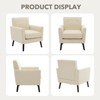 Mid-Century Modern Accent Chair, Retro Lounge Chair with Thick Padded Seat and Solid Wood Legs for Living Room, Home Office - 4 of 4