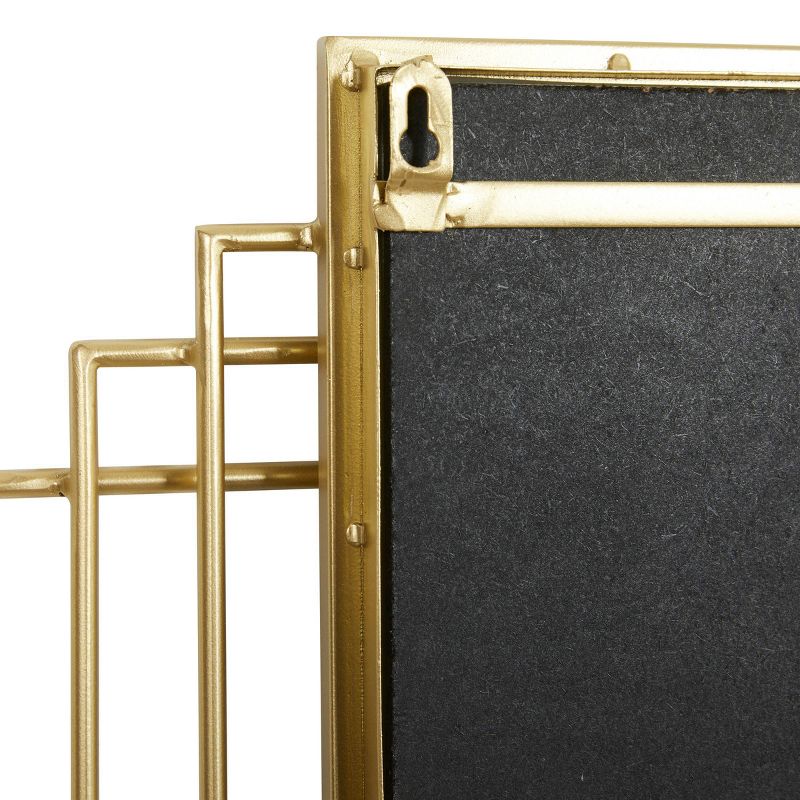 Rectangle Metal Glam Geometric Wall Mirror Gold - CosmoLiving by Cosmopolitan, 5 of 18