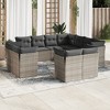 vidaXL Garden Sofa Set Grey PE rattan Large Modular Garden Sofa Set - 2 of 4