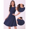 Allegra K Women's Boat Neck Casual Office Sleeveless Sheath Midi Dress - 2 of 4