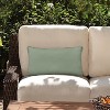 Outdoor Decor by Commonwealth Solid Olefin Textured Lumbar Outdoor Pillow Cover 14" x 26" Sage (Cover Only) - 2 of 4