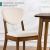 Best Choice Products 4-Piece Mid-Century Modern Upholstered Wooden Dining Set w/ 2 Chairs, Bench - Walnut/Cream - 3 of 4