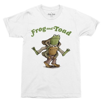 Men's Frog and Toad Piggy Back Graphic T-Shirt - White