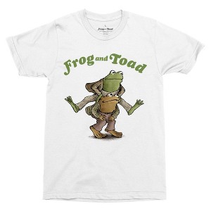 Men's Frog and Toad Piggy Back Graphic T-Shirt - White - 1 of 3