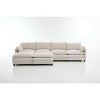 Hyleory Corduroy U-Shaped Sectional Sofa, 4-Seater Couch with 2 Movable Ottomans, Modular Living Room Furniture - 3 of 4