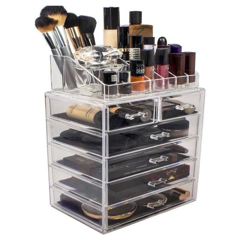 Sorbus Makeup Storage Display Set - Style 2 - Clear, 2 of 7