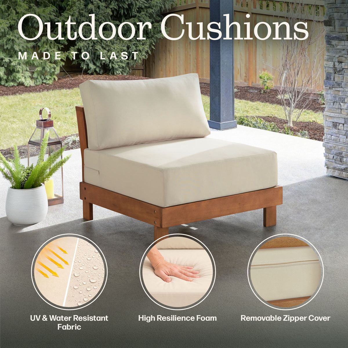 Alaterre Furniture Barton 4 Piece Patio Furniture Set - Weather-Resistant Eucalyptus Wood Outdoor Furniture Set - thumbnail 8