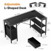 MAYEERTY L Shaped Gaming Desk with 3 Drawers Monitor Stand USB Port Power Socket Corner Workstation - 2 of 4
