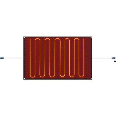 DoCred Snow Melting Mats,Non Slip PVC/Rubber Winter Heated Mat with Power Cord, 3IN/H Speed Snow for Outdoor Sidewalks, Stair Step, Decks Snow Removal