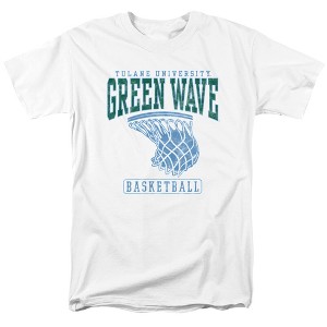 Tulane University Basketball Hoop Adult T-Shirt Athletic Heather - 1 of 4