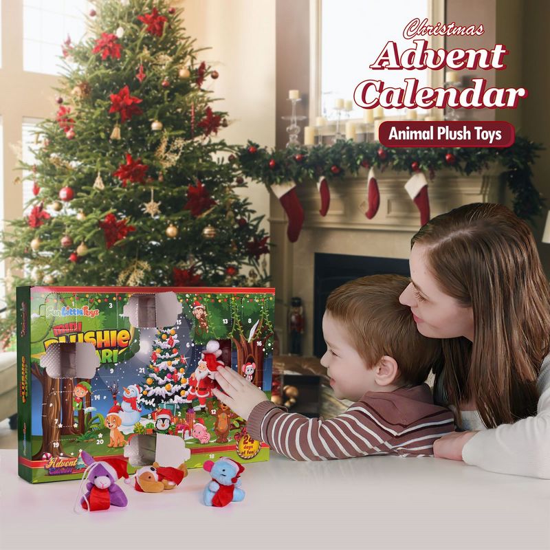 Fun Little Toys Christmas Advent Calender - Mini Animal Plush, 4 of 8
