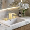 Cobbe Brushed Gold Bathroom Sink Faucet 3-Hole Double Handle Widespread Faucet with Pop-up Drain and Supply Hoses - 2 of 4