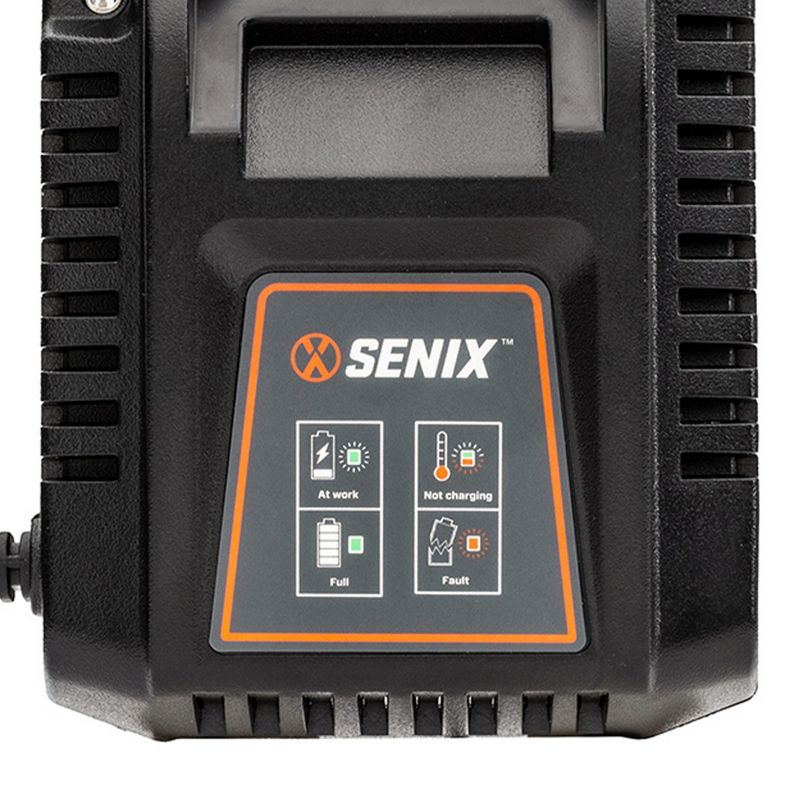 SENIX CHX2 20 Volt Lithium-ion Battery Pack Charger with Light Indicator for All SENIX X2 20-volt Max Battery Packs, Black, 5 of 7