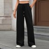 Coolmee Women's Baggy Wide Leg Lounge Casual Pajama Sweat Pants - 4 of 4