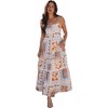 Amaryllis Women’s Patchwork Print Tiered Maxi Dress Adjustable Spaghetti Straps Flowy Silhouette - 2 of 4