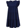 Maternity Dresses Casual Babydoll Dress Sleeveless Ruffle Sleeve Crew Neck Loose A-Line Flowy Tiered Tunic Mini Dress - 2 of 3