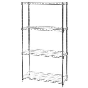 Shelving.com Chrome Wire Shelving with 4 Tier Shelves - - 1 of 2