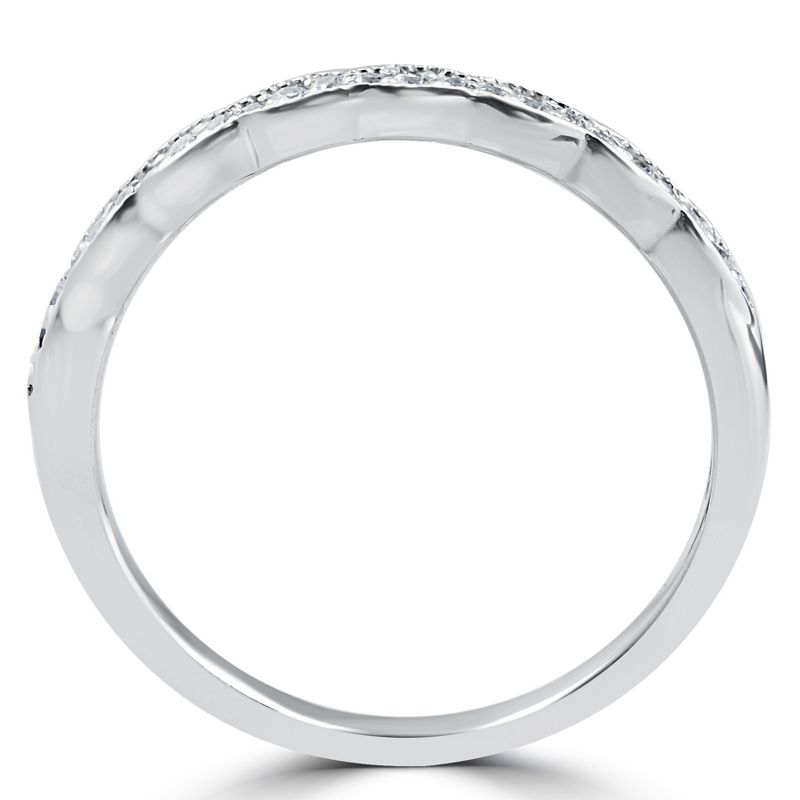 Pompeii3 1/5 cttw Diamond Stackable Womens Wedding Ring 14k White Gold, 3 of 5