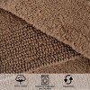 Cotton Bath Mat Set- 2 Piece 100 Percent Cotton Mats- Reversible, Soft, Absorbent Bathroom Rugs By Hastings Home (Taupe) - 3 of 4