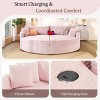 102" Oversized Double Chaise Lounge Sofa Bed, Modern Corduroy Loveseat with Deep Seat, USB Ports & Pillows for Living Room-3irtyhousy - 2 of 4