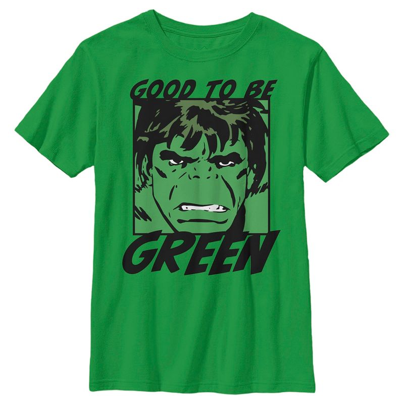 Boy's Marvel St. Patrick's Day Hulk Good to be Green T-Shirt, 1 of 5