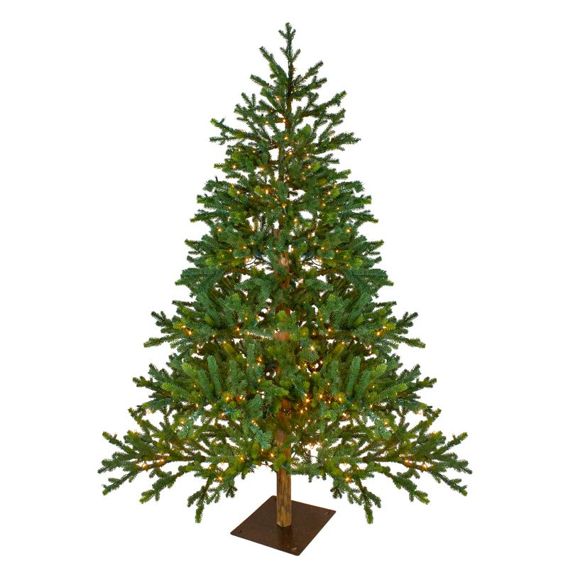 Northlight Real Touch™️ Pre-Lit Full Northern Pine Artificial Christmas Tree - 6.5' - Clear LED Lights, 1 of 9