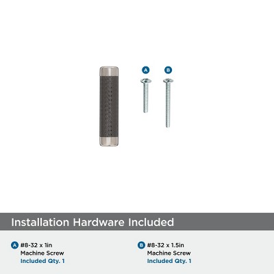 Polished Nickel and Gunmetal T-Handle Cabinet Knob